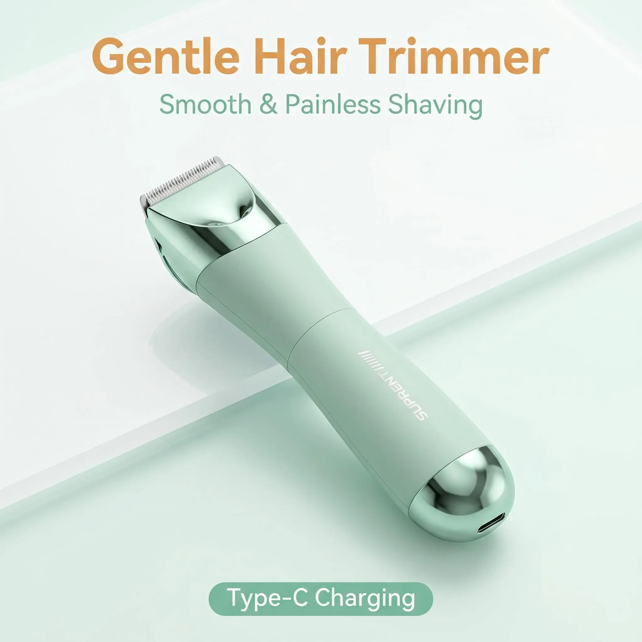 2 in 1 Women's Electric Shaver Dual Head Bikini Trimmer IPX7 Waterproof Wet Dry Use Body Hair Trimmer Facial Hair Remover for Bikini Underarm Leg Arm Body Face woman pubic