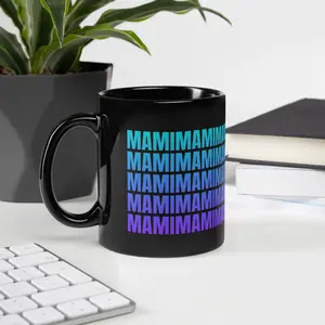 MAMIMAMI Black Glossy Mug Ceramic Drinkware