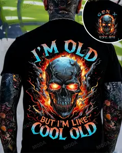 Chaosmoda Generation X I'm Old But I'm Like Cool Old Custom Year Skull T-shirt
