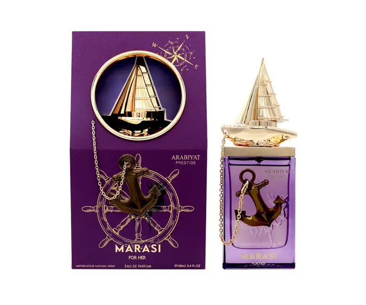 Arabiyat Prestige Marasi Women's Eau de Parfum (EDP Liquid) - 100ml/3.4 fl oz Alcohol-Free Gourmand Fragrance, Floral Gourmand Scent with Raspberry, Mango, Cotton Candy, Caramel, Long-Lasting Multifaceted Perfumes