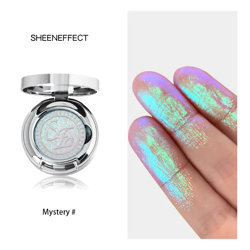 SheenEffect Duo Chrome Shimmer Eyeshadow - Multichrome Highlighter with Dreamy Shadow, Shifting Color Gradients, Brightening Shimmery Finish, High-Pigmented Metallic Iridescent Shades, Easy-to-Blend, Long-Lasting Beauty Cosmetic