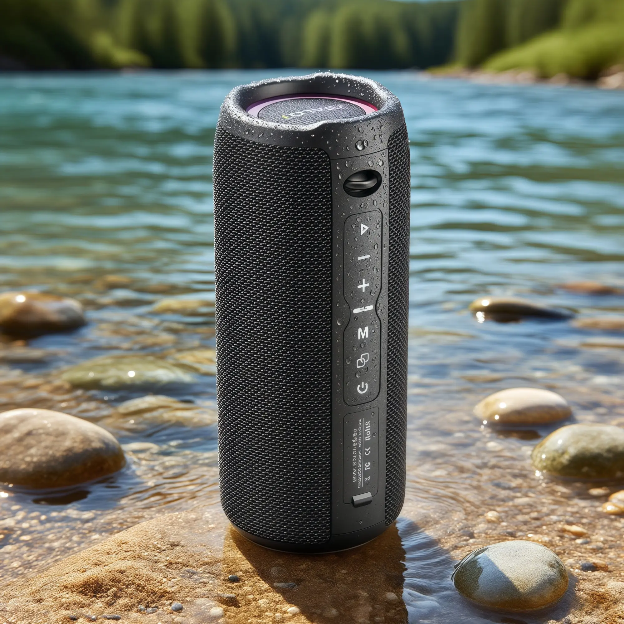 Zealot Portable Wireless Bluetooth-compatible Speaker, Waterproof 20w Bass HiFi Sound, RGB Light Effect, Long Lasting 3600mah, Supports TF USB Aux, Outdoor Wireless Speaker
