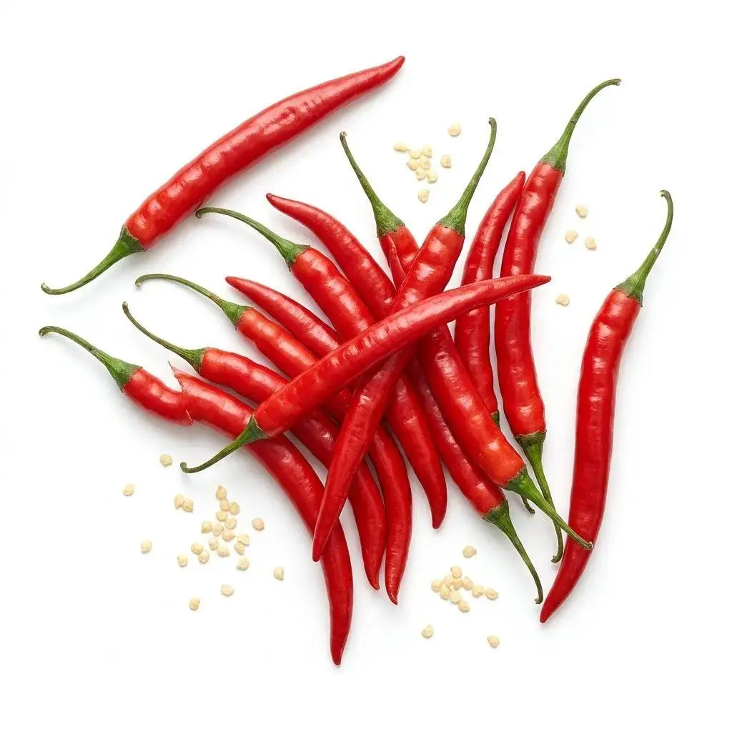 250 Long Red Beauty Chili Pepper Seeds for Planting - Sweet, Spicy & High Yielding Vegetable Seeds for Home Garden - Vibrant Slender Peppers