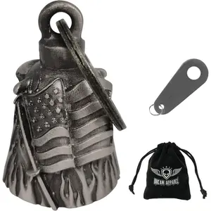 Motorcycle Ride Bell For Bikers, Heavy Spirit Bells Accessory And Key Chain For Luck