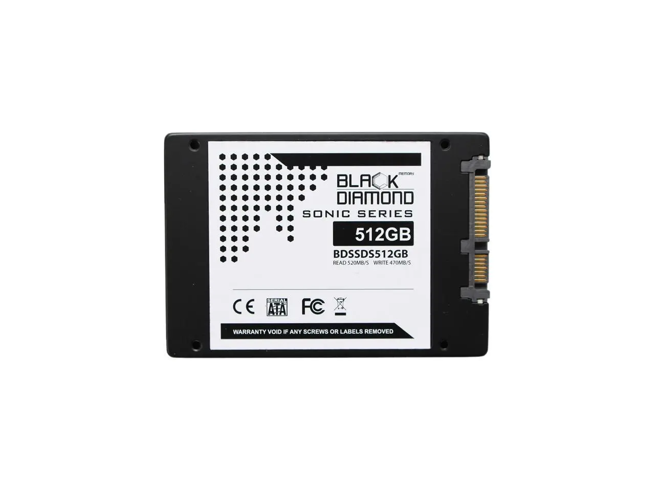 Black Diamond Memory Sonic Series BDSSDS512G 2.5" 512GB SATA III Internal Solid State Drive