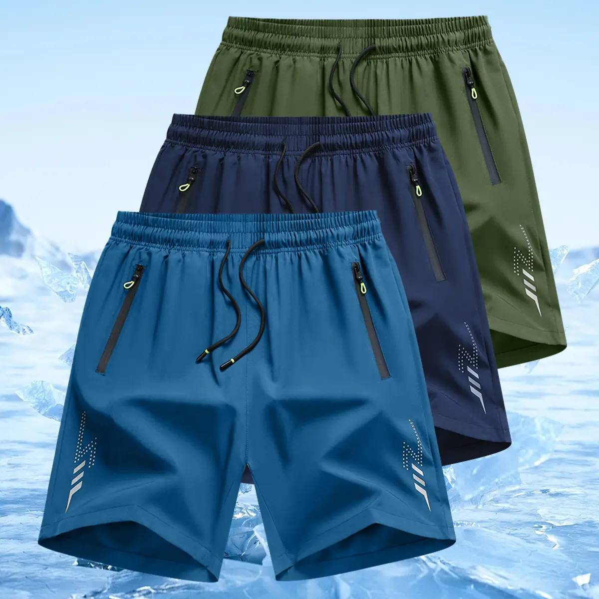 Lake Blue + Navy Blue + Army Green