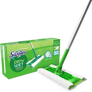 Swiffer Sweeper 2-in-1 Mops for Floor Cleaning, Dry and Wet Multi Surface Floor Cleaner, Sweeping and Mopping Starter Kit, Includes 1 Mop + 19 Refills, 20 Piece Set Pad Cloth