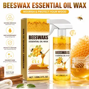 All-In-One Beeswax Wood Care Spray, Safe for Hardwood, Rosewood, Cabinets & Antiques, Food-Safe Formula, Restores Natural Luster in Minutes