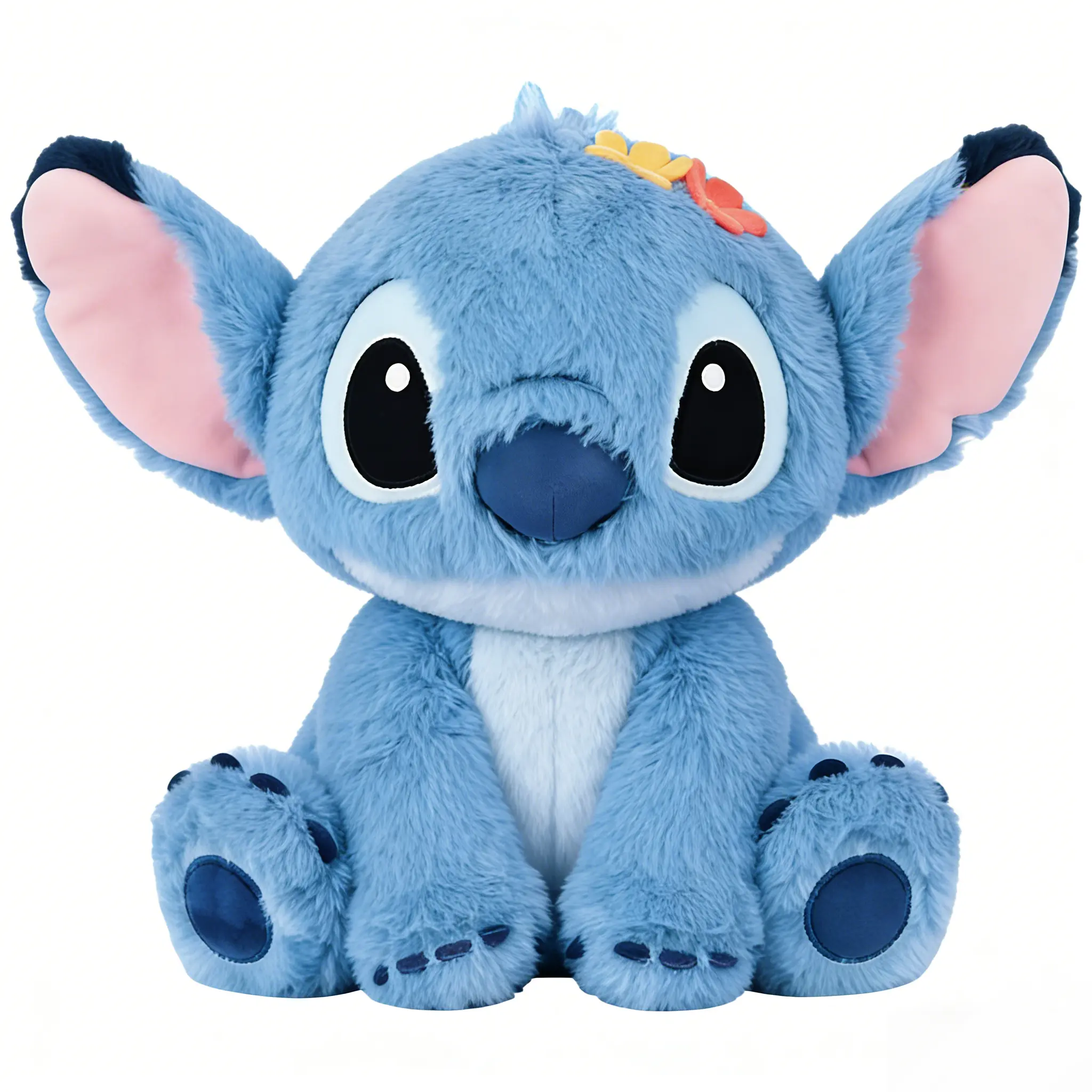 MINISO Disney Stitch Poseable Sitting Figure, Quirky & Fun Design, Soft Collectible Character Toy, Decorative Ornament for Home & Bedroom, Cartoon Collectible for Fans