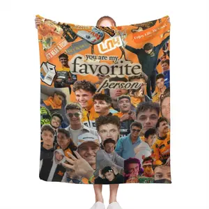 Lando Norris Themed Blanket Ultra Soft Flannel Throw Fluffy Cozy Design Perfect Baby Gift Bed Sofa Camp Use Machine Washable All Season Comfort Fans