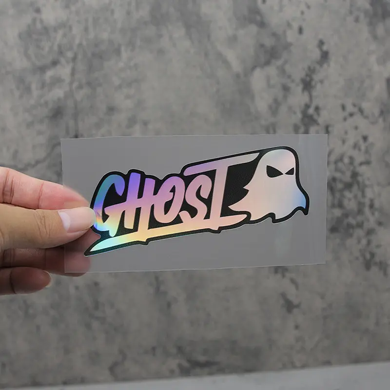 Ghost Car Stickers 3 Piece Set, Holographic Design, Perfect for Custom Cars & Skateboards, Dark Style Enthusiasts Must-Have, Car Decals, Vehicle Decoration, Car Decorations