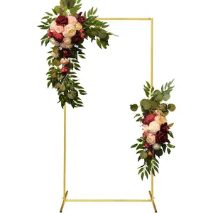 Metal Wedding Arch Backdrop Stand 6.6x3.3 FT  Square Balloon Arch Frame for Wedding, Birthday Party,  Shower Ceremony Decoration