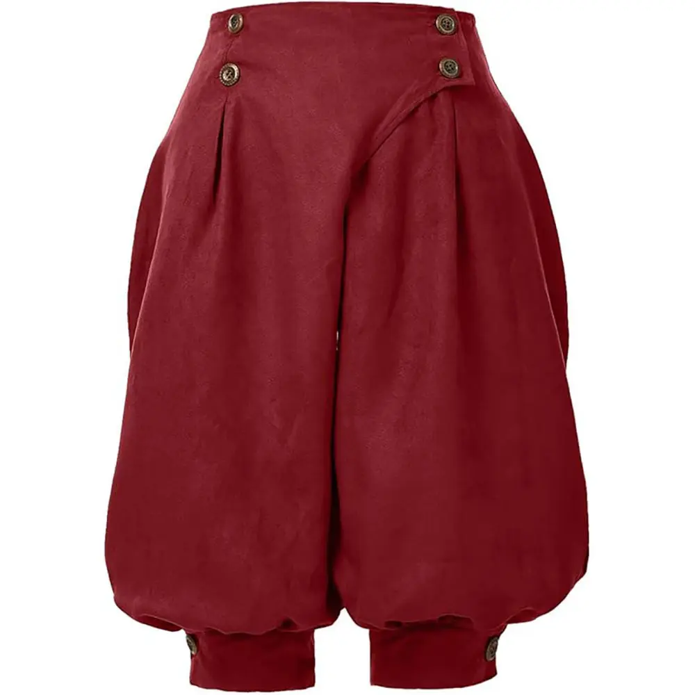 Pirate lantern women's pants wine red
