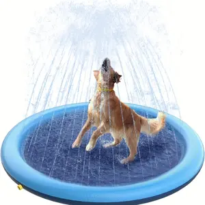 100cm Luxury Outdoor Water Spray Toy, Summer Garden Lawn Splash Toy, Pet Bathing Gear, Portable Pool, Cartoon Sprinkler Pad, Inflatable Water Play