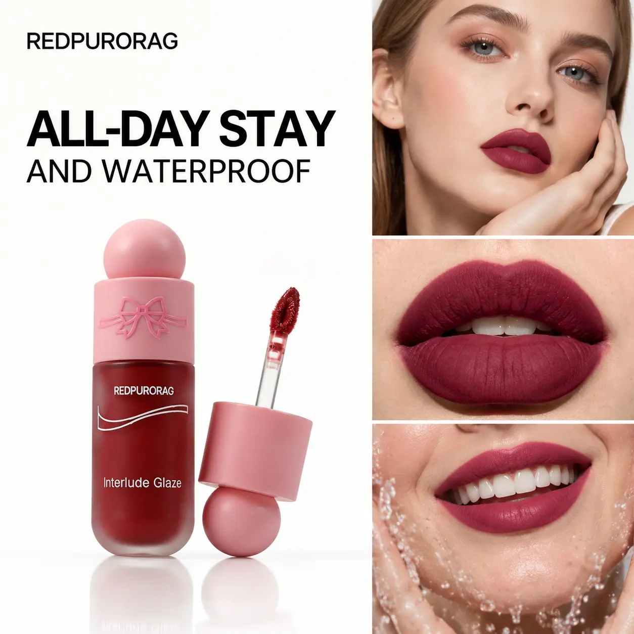 This creamy velvet lip mousse, Lipgloss, glides on smoothly with a soft matte finish, hiding lip lines, infused with shimmer for shine and rich color, waterproof, transfer-proof, stays vibrant all day without fading or flaking