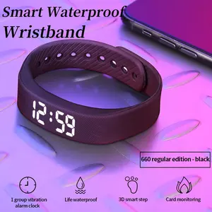 Smart Multifunctional Wristband Fitness Bracelet IP65 Waterproof Sport LED Activity Sleep Tracker 24 Hours Pedometer Smart Watch