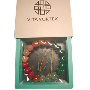 Vita Vortex Cyclical Energy Guardianship Bracelet for Balanced Energy Management & Elemental Synergy Five Elements Crystal Bracelet