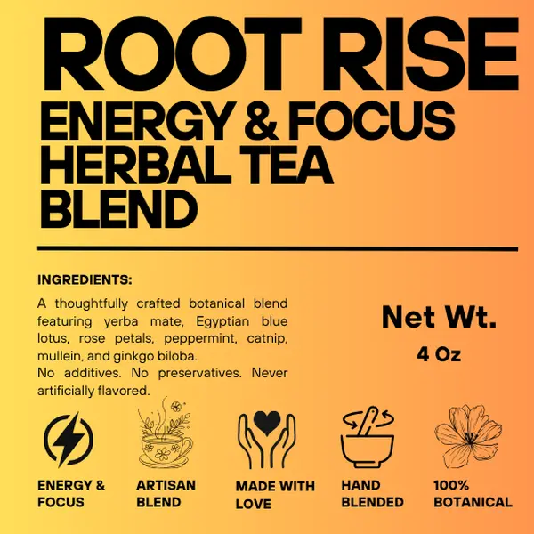 Root Rise – Energy & Focus Herbal Tea Blend | Bold, Ancient & Alive