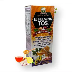 Fulminatos EL FULMINA TOS Propoleo +AJO + CEBOLLA +Miel+Limon+Eucalipto+Equinacea+Gordolobo & Menta (Propolis Syrup W/Garlic and Onion) 8.11 fl oz...