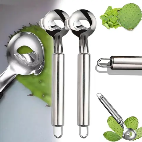 Stainless Steel Fruit Veggie Peeler Set, 2 Counts Multifunctional Vegetable Fruit Cutter Kitchen Tools, Vegetable Peelers for Kitchen, Ideal for Peeling Cactus or Making Noodles, Vegetable Fruit Utensils