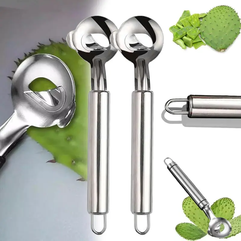 Stainless Steel Fruit Veggie Peeler Set, 2 Counts Multifunctional Vegetable Fruit Cutter Kitchen Tools, Vegetable Peelers for Kitchen, Ideal for Peeling Cactus or Making Noodles, Vegetable Fruit Utensils