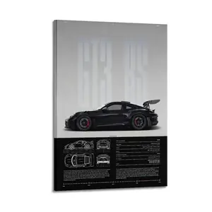 High-performance GT3 RS Model Specification Vintage Wall Art Aesthetic Poster Retro Minimalist Line Drawing Print Creates A Calm and Serene Atmosphere for Your Bedroom Or Office leopard print exquisite fashion poster