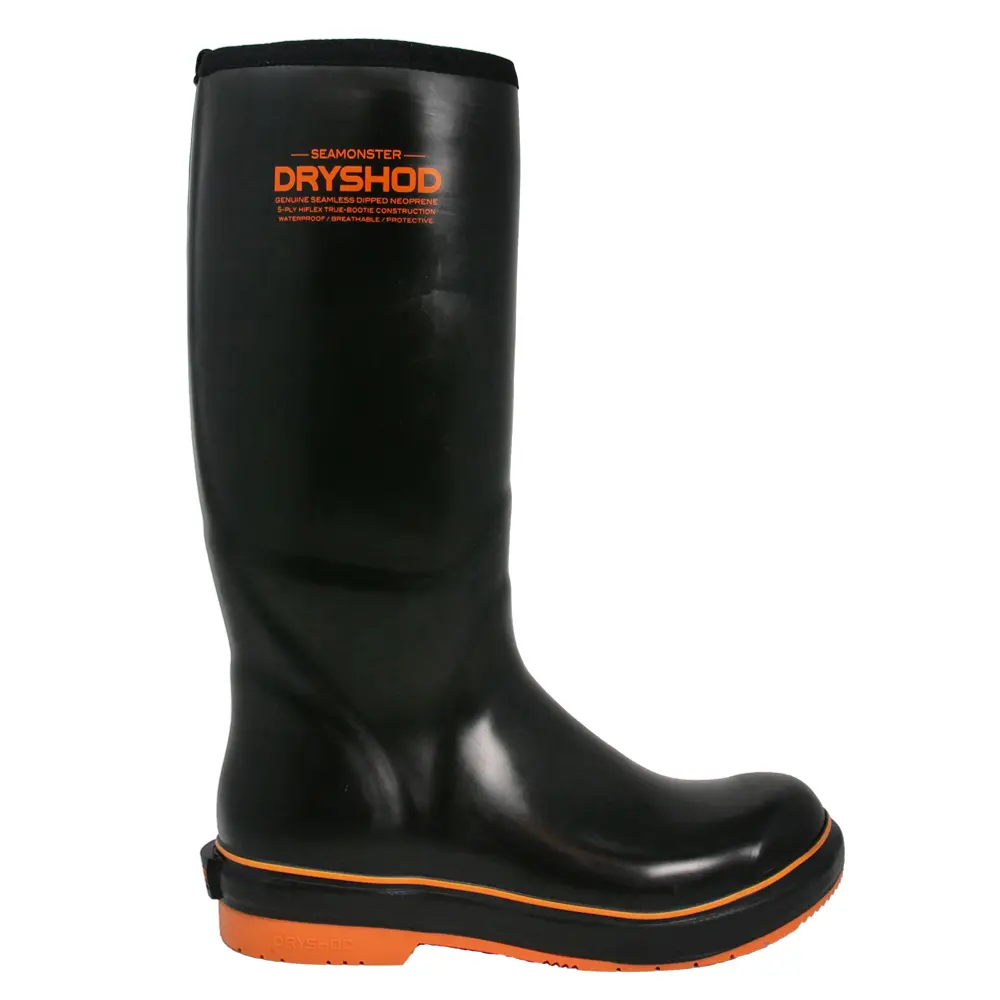 Dryshod Mens Seamonster Premium Rubber Pull On Rain Casual Boots Mid Calf - Black