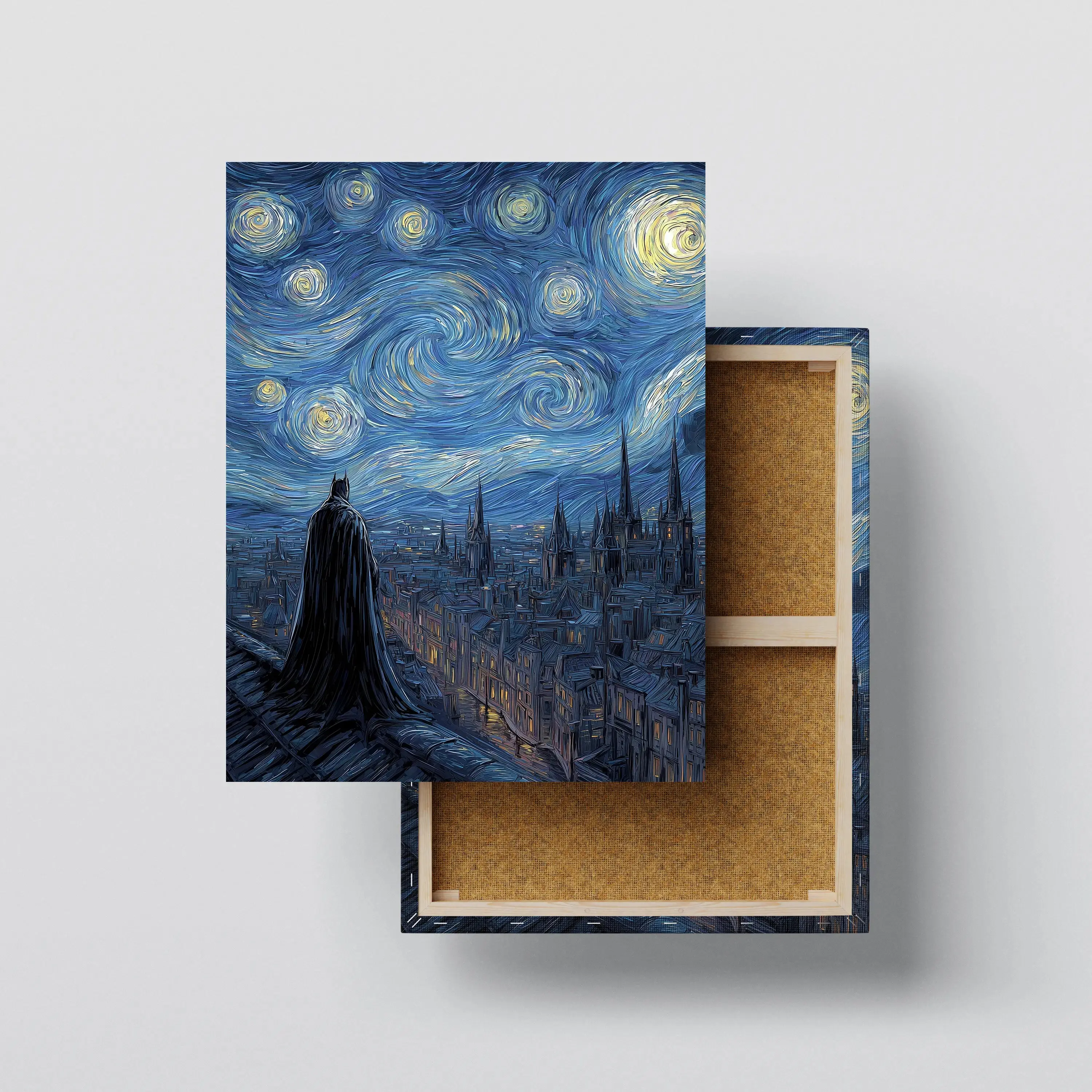 Dark Vigilante Starry Night Wall Art