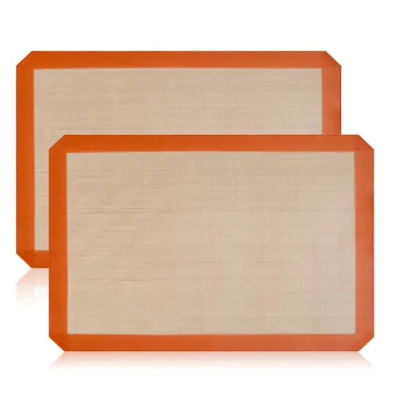Silicone Baking Mat Set - Non-Stick Macaron Cookie Sheet Liners, 2 Pack