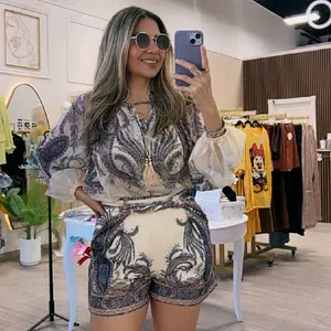 Bohemio Set - Boho Style Top and Shorts Set for Women, Perfect for Casual Wear and Summer Outfits