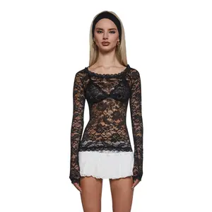 Sweet Surrender Lace Top - Black