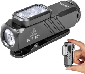 ST10 EDC Clip-ON Flashlight Rechargeable with 660nm Deep Red Light, 1000 Lumens Bright IPX6 Multi-Mode Magnetic Small Pocket Light for Signaling, Cycling, Camping