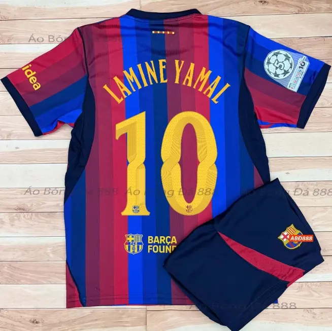 Classic Blue Red Football Kit – Breathable Soccer Jersey & Shorts Set for Training, Practice & Casual Wear