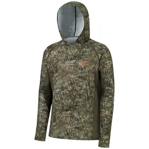 BASSDSASH Men's UPF 50+ Lightweight Hunting Camo Hoodie Quick Dry Performance Long Sleeve Fishing Shirt with Hood
