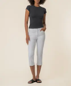 Gigi High Rise Capri, Exclusive in Optic White