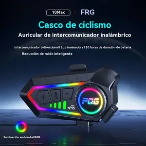 MIDOLA Y10Max Motorcycle Communication Equipment | 500-Meter Walkie-Talkie Range, Motorcycle Headset, 1000Mah Rechargeable Battery, Voice Assistant, Music Sharing Connection, Automatic Call Answering, Type-C Port Charging