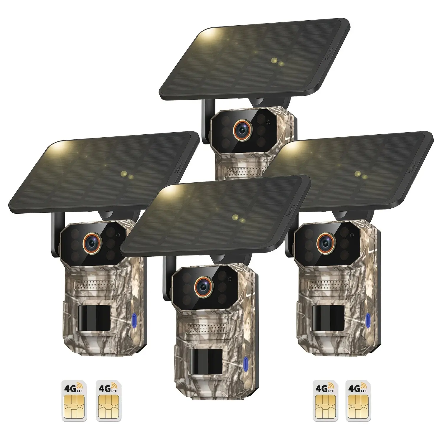 4G/5G LTE Cellular Trail Camera, Trail Camerawithsolar Panels, 1920P Wildlife Monitoring Camera with PIR Motion Sensor, Infrared Night Vision, Two-way Voice, Remote Access, No WiFi Required IP65 (replaceable Within 2 Years)