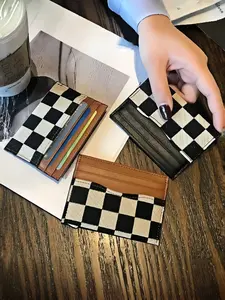 Chic Checkerboard Card Holder for Women, Credit Card Holder, Slim Lightweight Design with Multiple Card Slots, Anti-Magnetic Wallet for Modern Style, Fashionable Card Holder