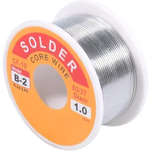 63/37 Tin-Lead Rosin Core Solder Wire for Electrical Soldering, Flux Content 2%, 1mm, 100g(Net 80g)