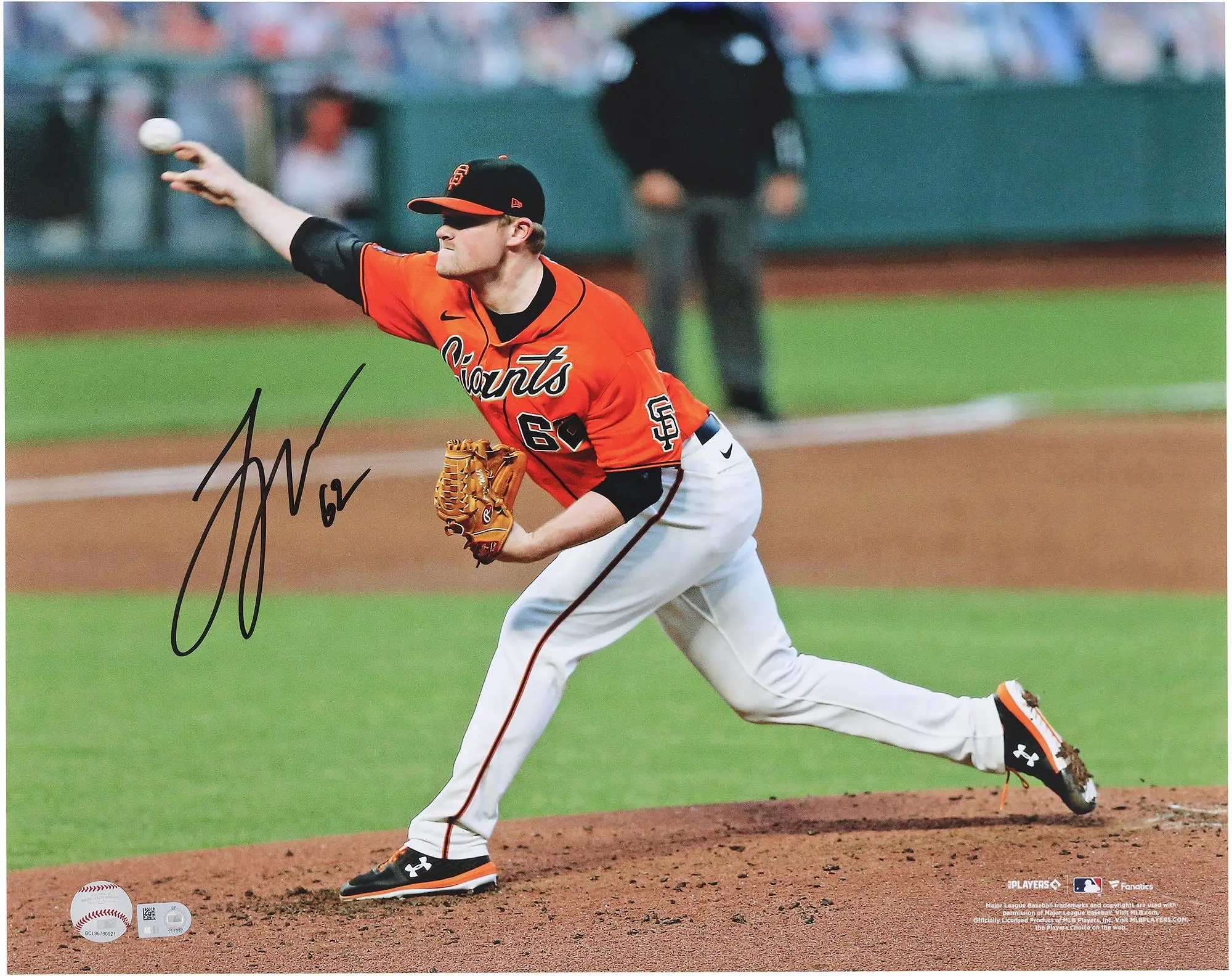 Logan Webb San Francisco Giants Autographed 16" x 20" Pitching Photograph - Fanatics Authentic Certified
