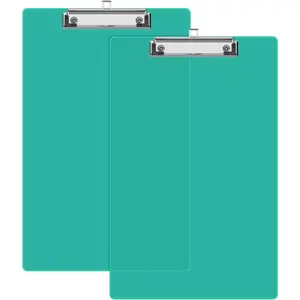 A4 Plastic Large Clipboard Set of 2, 8.5 x 11 Clip Boards with Low Profile Clip, Size 14 x 9″, Suit for Classroom, Teacher, Students, School & Office Supplies(Green)