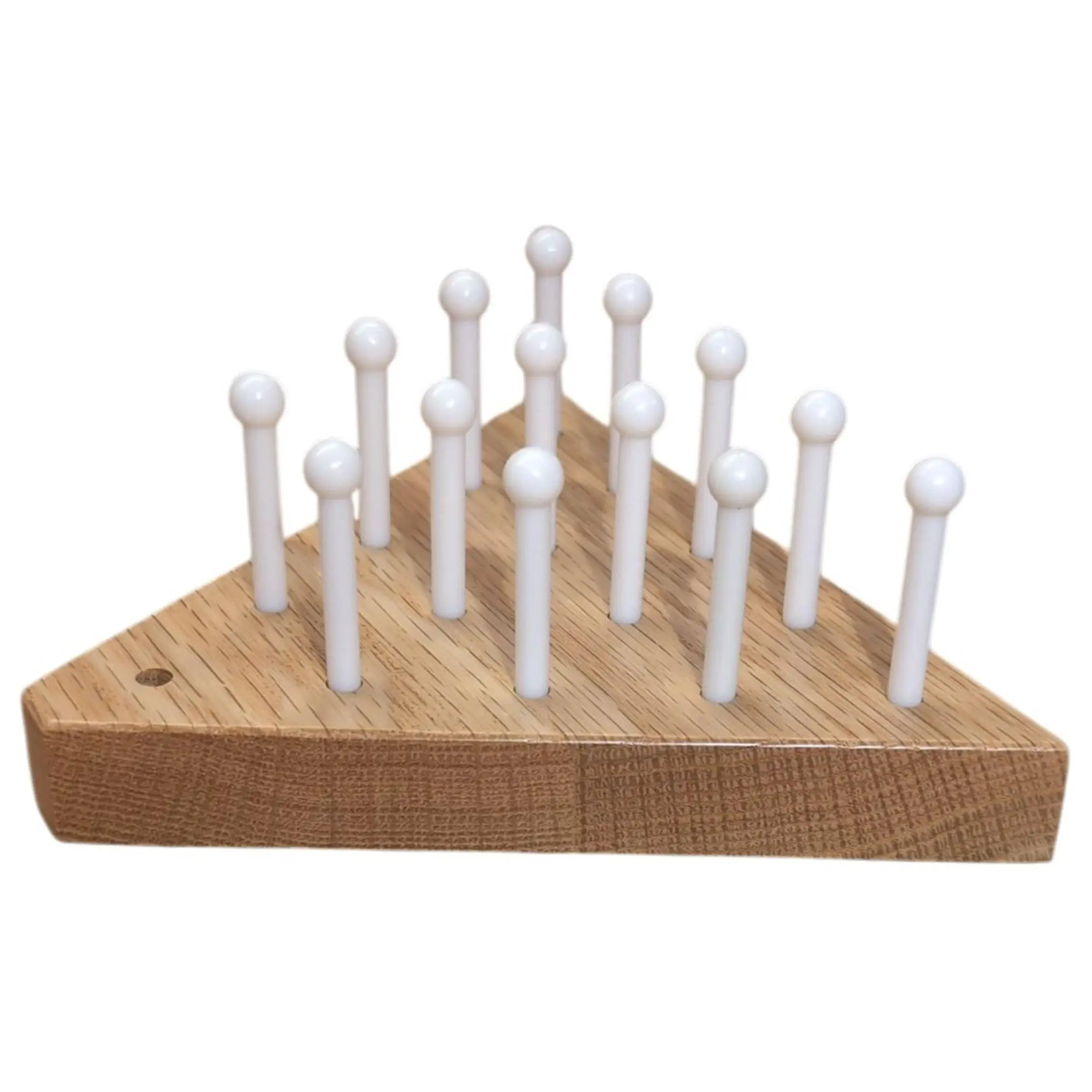 Cauff Solid Oak Tricky Triangle Peg Game – Hardwood Board Game Dinner-Table Edition