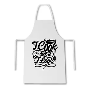 Funny Kitchen Apron, I Cook As Good As I Look, Gift for Chef, Baker, Bartender, Workshops, Matching Adult and Kids Aprons