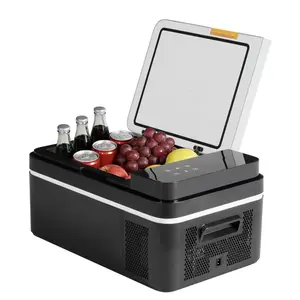 Portable Fridge with Bluetooth Control, 20L Car Cooler with Powerful Cooling -4°F to 68°F, Dual Power 12V/24V DC & 100-240V AC, Quiet Electric Cooler for Camping Road Trip Home Use