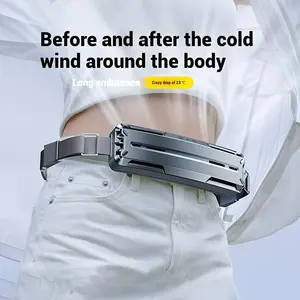 Portable Ice Compress Waist Belt Fan, USB Rechargeable Cooling Fan with Lithium Battery, Dual-Use Outdoor Sports Mini Fan, 36V Operating Voltage