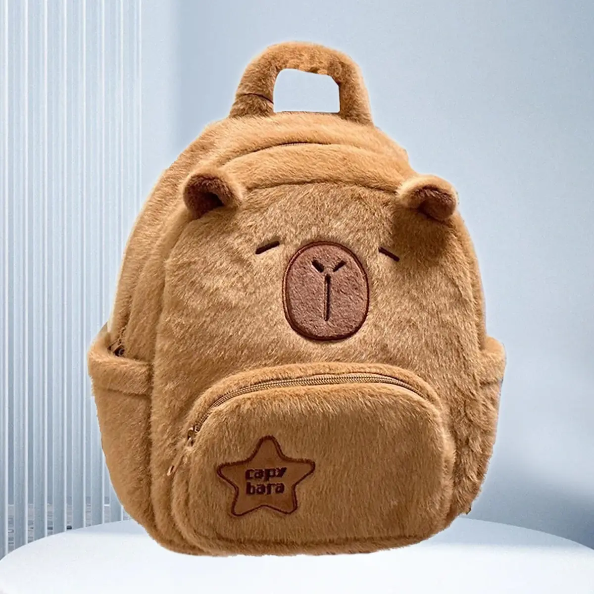 Cute Capybara Backpack for Girls, Chic Cartoon Animal Print Zip Daypack for School and Campus Life, Comfortable for Everyday Carry & Travel