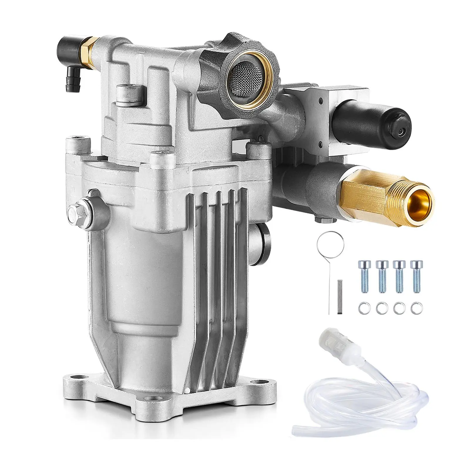VEVOR Pressure Washer Pump, 3/4" Shaft Horizontal, 3100 PSI, 2.35 GPM, Replacement Power Washer Pumps Kit with Hardware and Siphon Tube, Compatible with Simpson, Honda, Troy-Bilt, Generac and Delta#BackToSchool