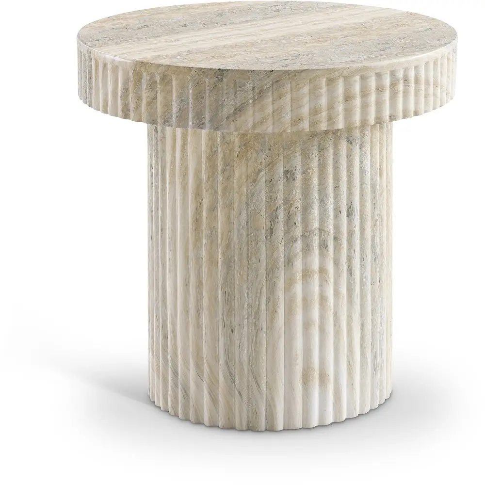 Legatto Travertine Travertine Finish Concrete End Table
