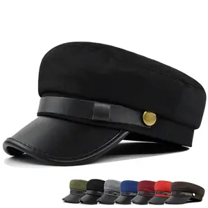 Autumn and Winter Versatile Beret Retro Flat Top Visor Small Face Black Painter Hat Fashion Hat Classic Versatile Adjustable