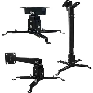 Mount Wall or Ceiling Projection Mount Bracket with Adjustable Height and Extendable Arms Mounts For Home and Office Projector